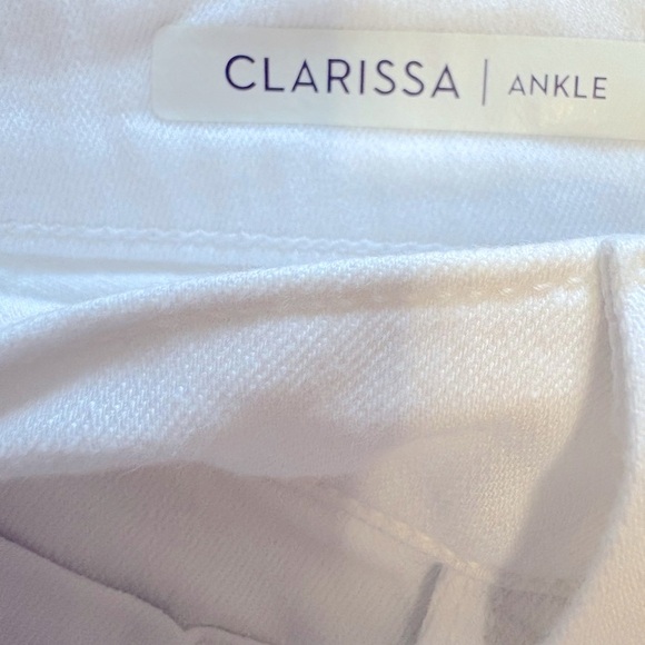 NYDJ Clarissa Mid Rise Ankle White Jeans Patented Lift Tuck Technology Size 12 - Picture 11 of 13